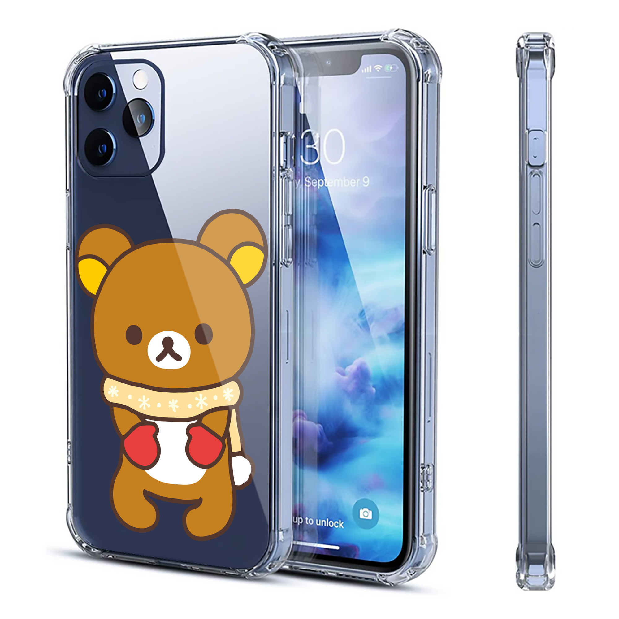 （画像用） リラックマ リラックマ キイロイトリ Rilakkuma Korilakkuma Kiiroitori 【iPhone 12シリーズ対応】透明スマホケース（クリアソフトケース）